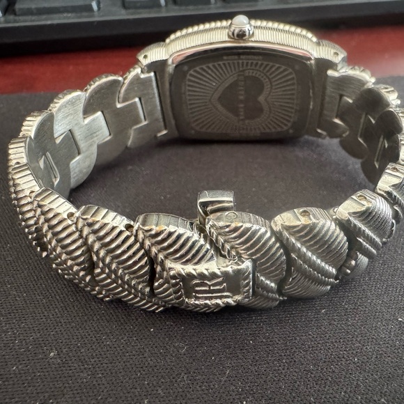 Judith Ripka Stainless Lgt Blue & Mother of Pearl Watch w/Gold & Crystal Accents - Picture 6 of 9